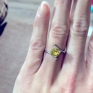 Yellow Topaz Ring